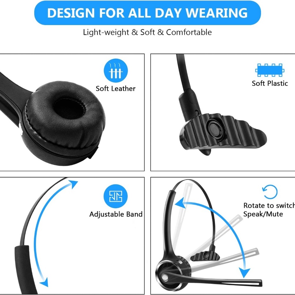 Giveet Bluetooth Headset w/Charging Dock - Picture 3 of 13
